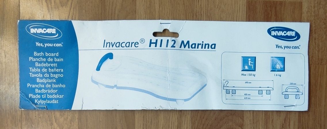 Prancha/"Banco" para Banheira NOVA Marca Invacare, Modelo HII2 Marina