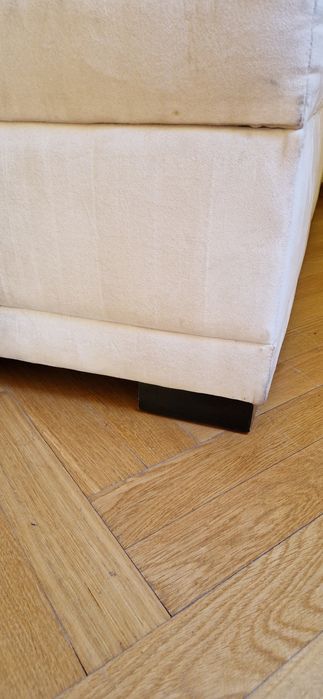 Kanapa kremowa modułowa z 3 elementów