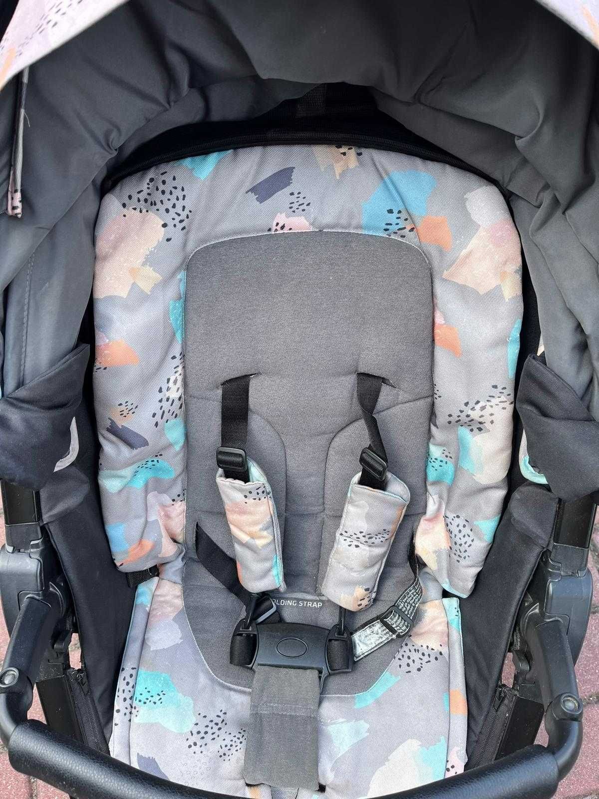 Wózek spacerowy z pompowanymi kołami Espiro Sonic Air 50 + rowerek.