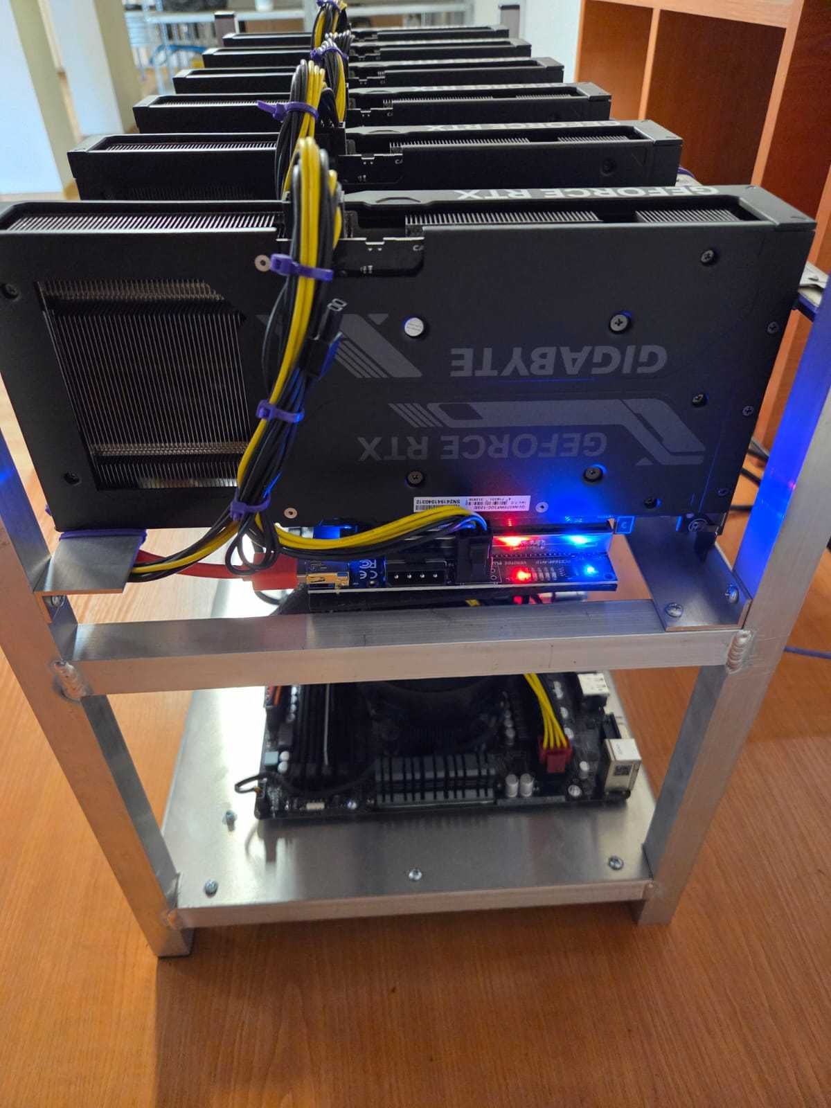 Koparka kryptowalut RTX 4070 x6 płyta asusrock
