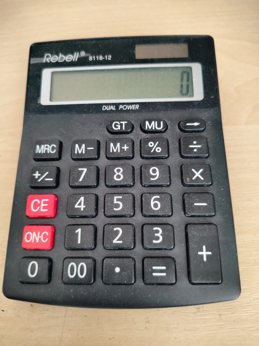 Калькулятор бухгалтерський настільний 12-розрядний Rebell RE-8118-12