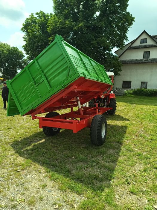 Przyczepa wywrotka jednoosiowa 3 strony