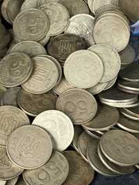 монеты Украины 50 коп. 1 кг  на вес
