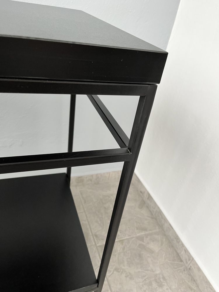 Konsola szafka pod umywalkę półka stolik czarna loft nowa 60x40