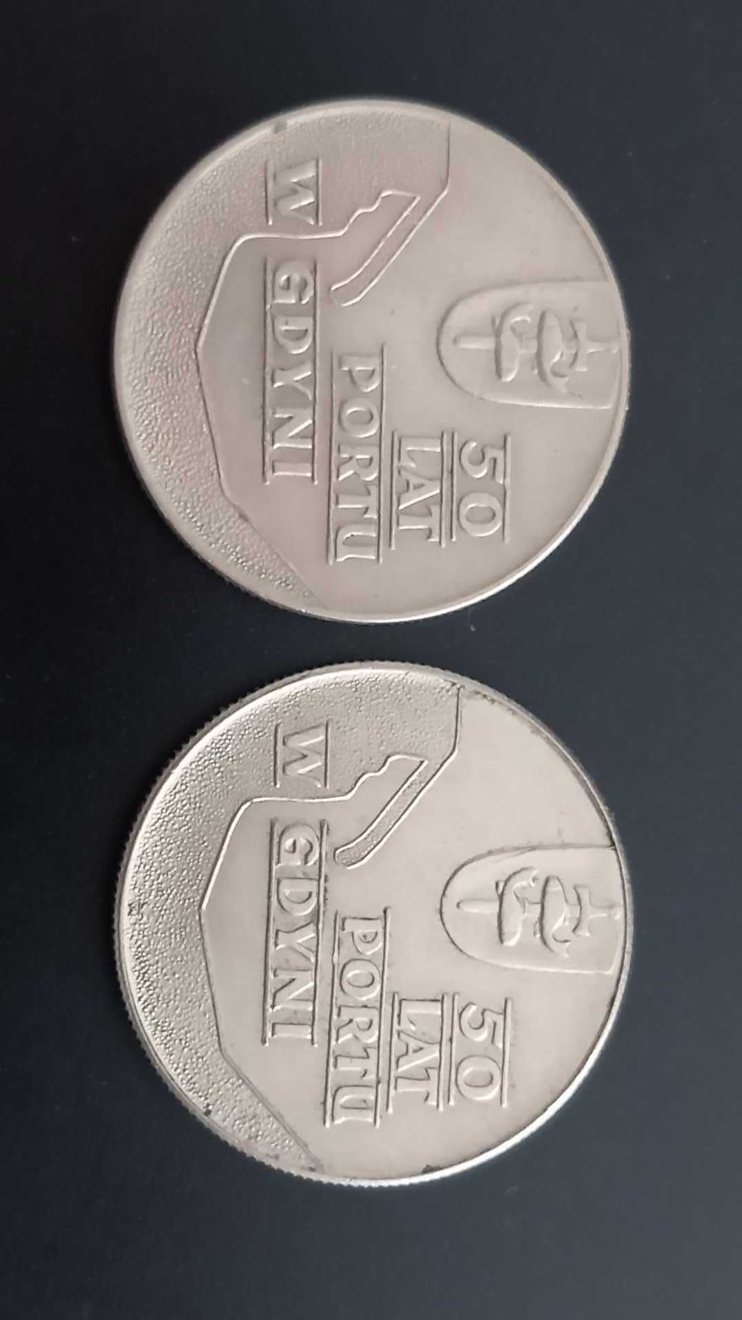 Zestaw 2 monet 50 lat Portu w Gdynii 1972