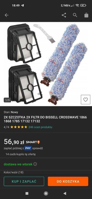 Odkurzacz Bissel 17132 myjący podłogi gorącą wodą