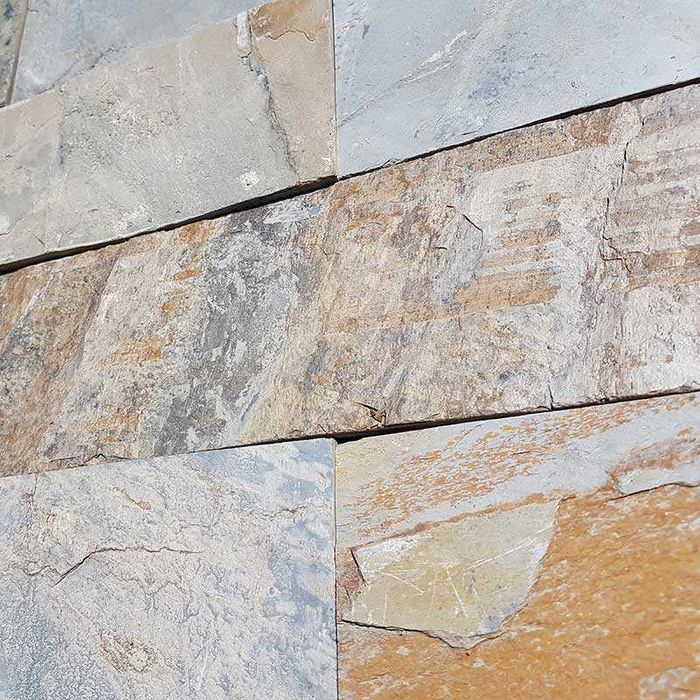 Silver Grey Shine Multicolor Copper Black Slate Deoli Łupek 30x10 Kwar