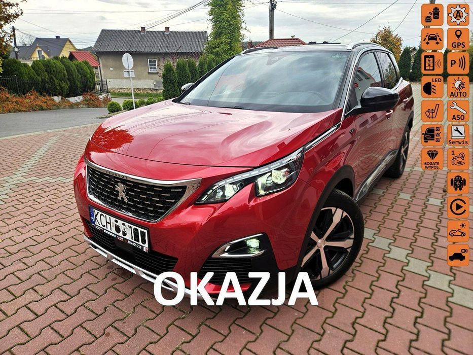 Peugeot 3008 GT-LINE, Panorama, Radar, Bliss, Kamera 360,Ful Led, Gwarancja