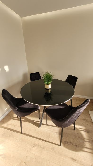 Stół Allen 120cm + 4 krzesła Cork