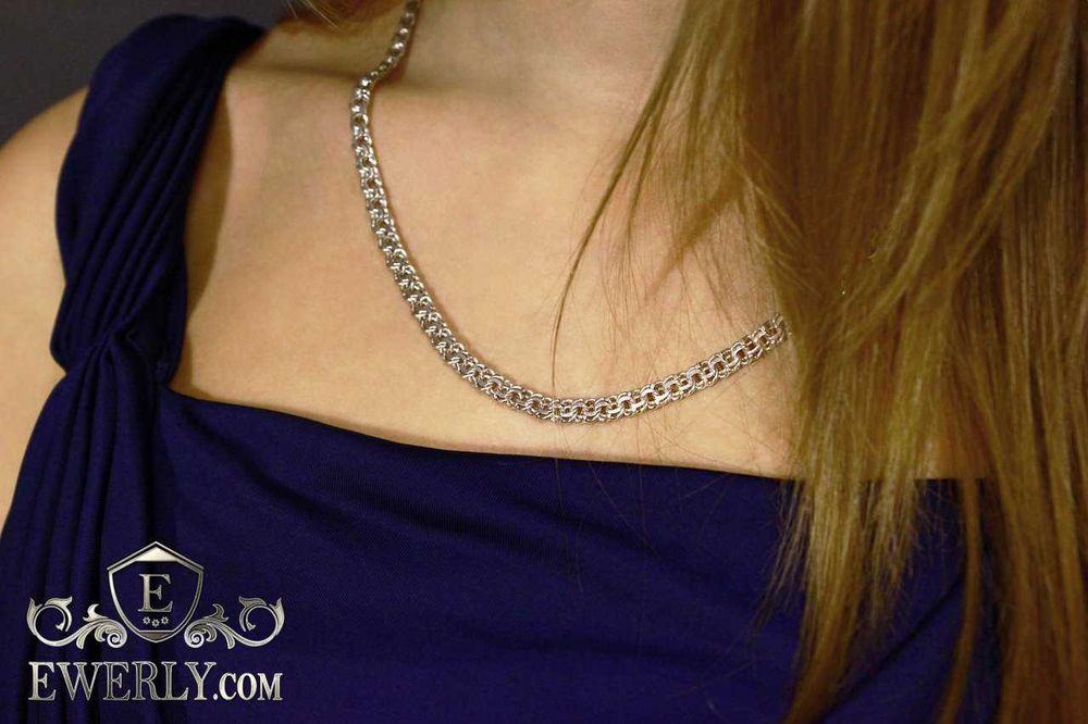 Серебряная цепочка Бисмарк 925 пробы, цепь на шею. Ланцюг срібний