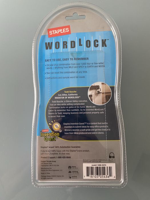 Cadeado novo na embalagem