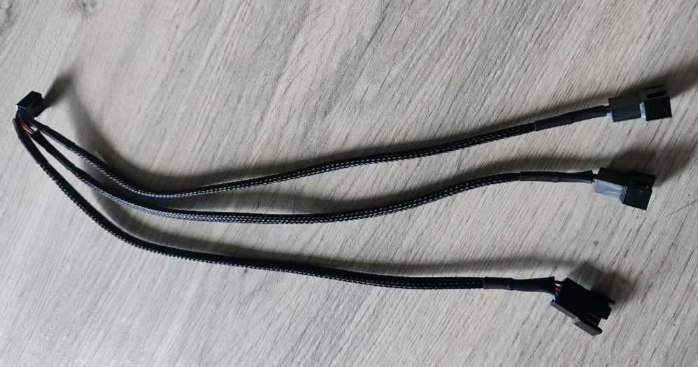 Rozgałęziacz, rozdzielacz, przedłużacz 4PIN do 3x 3/4 PIN FAN PWM 30cm