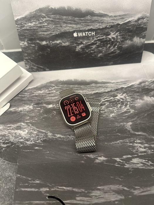 Apple Watch Ultra Wide 2 + Bransoleta Titanium Srebrna L
