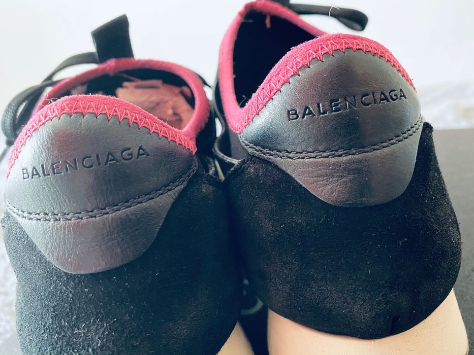 Ténis originais da Balenciaga pretos e rosa