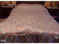 Edredom / coberta em cetim para cama de casal com largura ate 1.5 metr