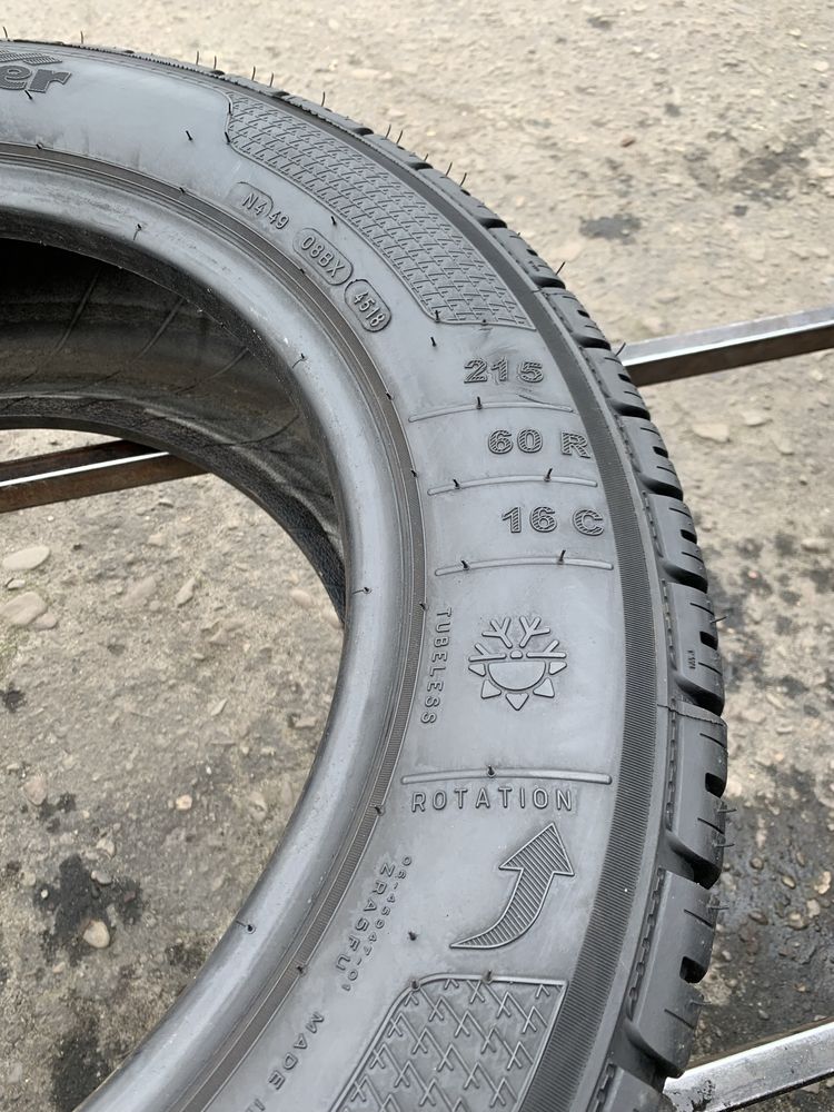 Шини 215/60 R16C Kleber 6 мм 215 60 16С