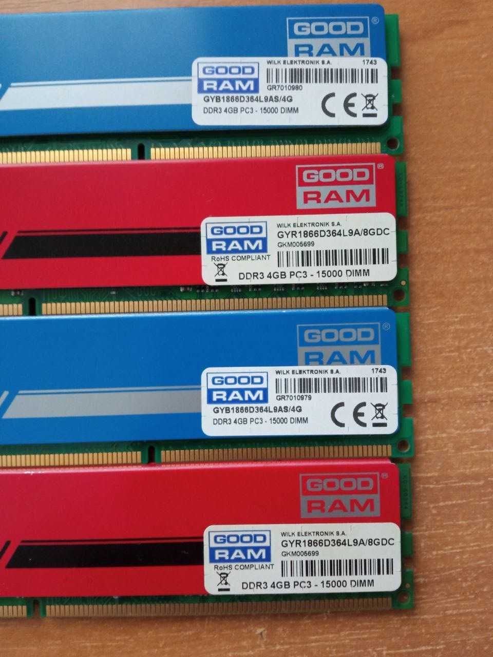 Оперативная память Goodram DDR3-1866 PC3-15000 1x4гб