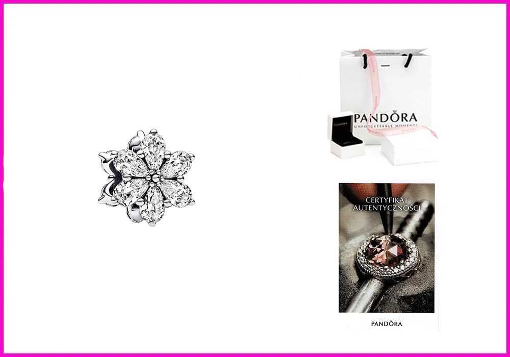 Charms Pandora Moments Okrągły lśniący charms ze zbiorem roślin
