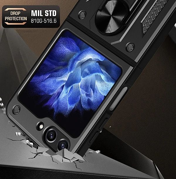 Etui Hybrid Armor Camshield do Z Flip 5/5G czarne