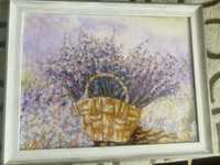 Картина бісером лавандове поле ручна робота