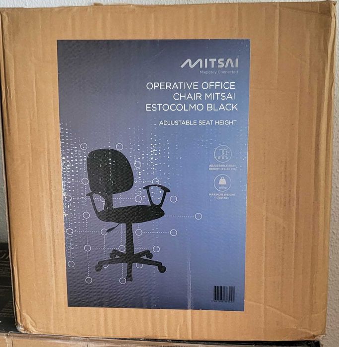 Cadeira de Escritório Mitsai Estocolmo Preto, Nova