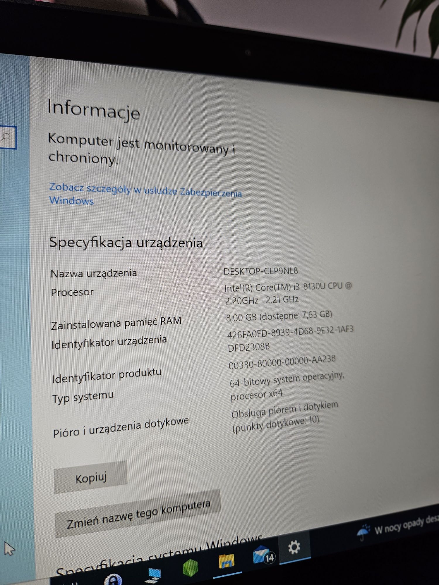 Laptop ThinkPad Yoga L380 dotykowy ekran
