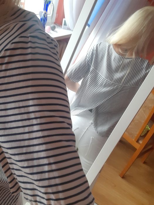 Paski wzór fluo print rozcięcie krata boho neon zip amisu