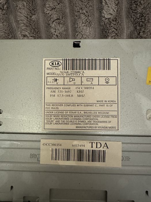 Оригинальная сенсорная магнитола Kia K5 2010-2013 годов, корейская!