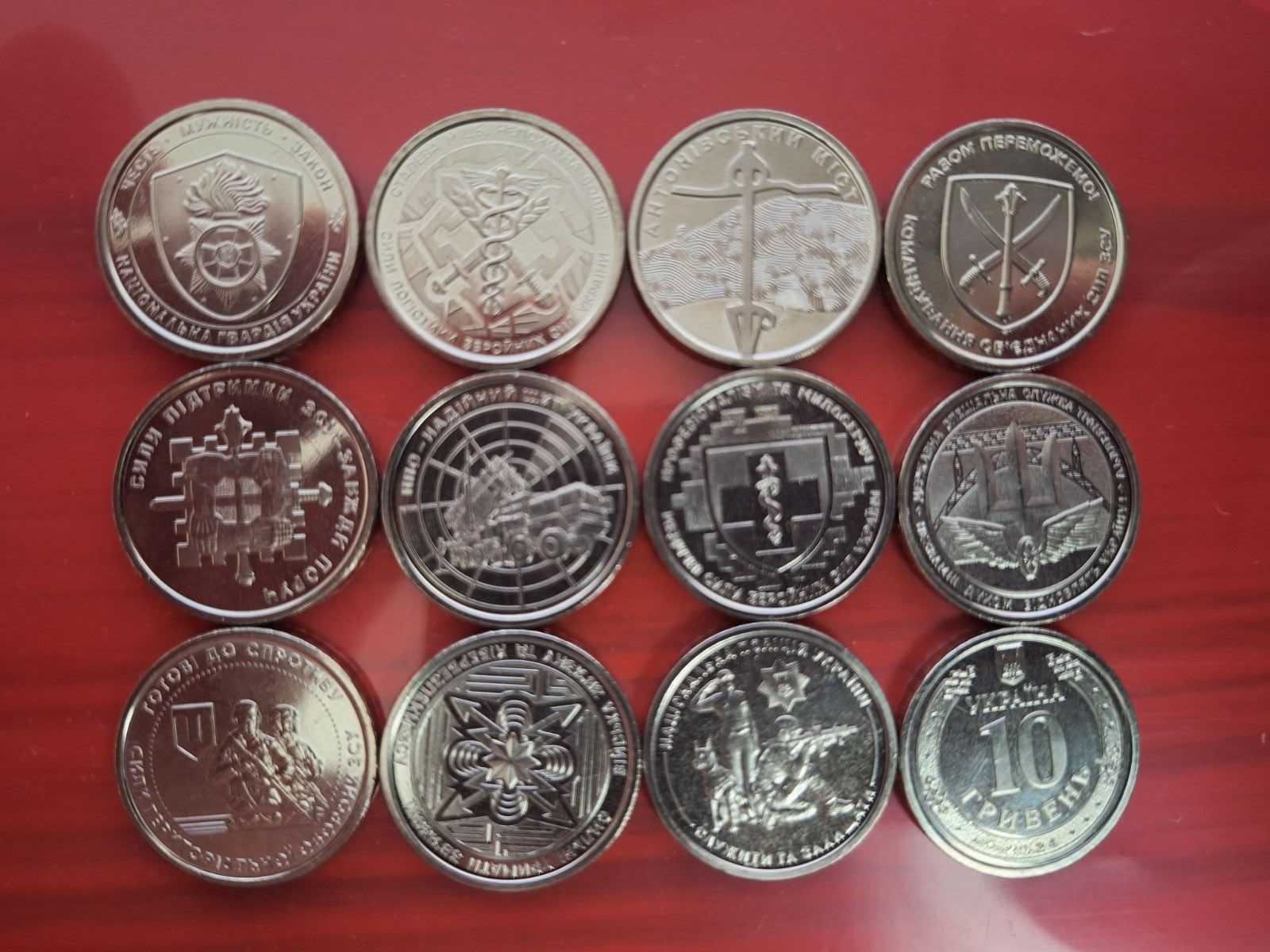 Національна поліція Нац. гвардія, ТРО, ППО, сили логістики. Всі монети