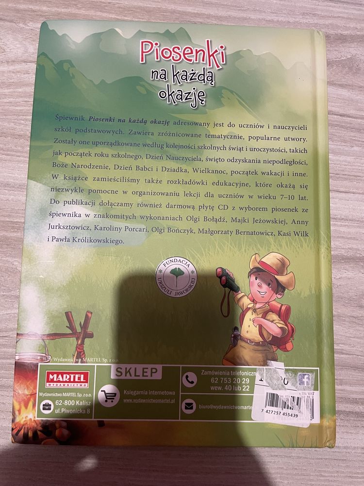 Piosenki dla dzieci książka + plyta CD + nuty