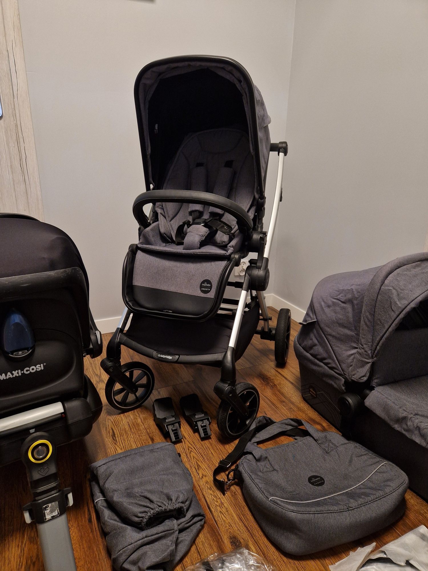 Wózek Baby Design 3w1,4w1 i zestaw Maxi Cosi, zadbany