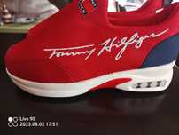 Sneakersy czerwone stylizowane na Tommy Hilfinger r. 36-37