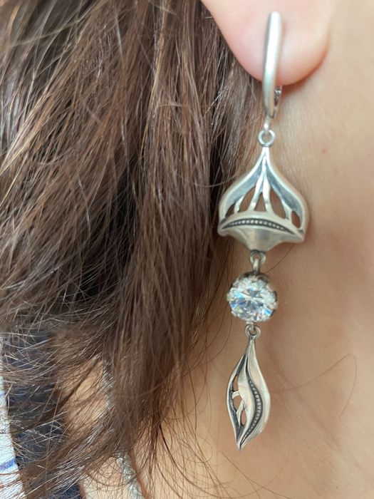 Серьги серебрянные 925 (10 гр)