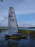 Katamaran Hobie Cat 14 gotowy do pływania