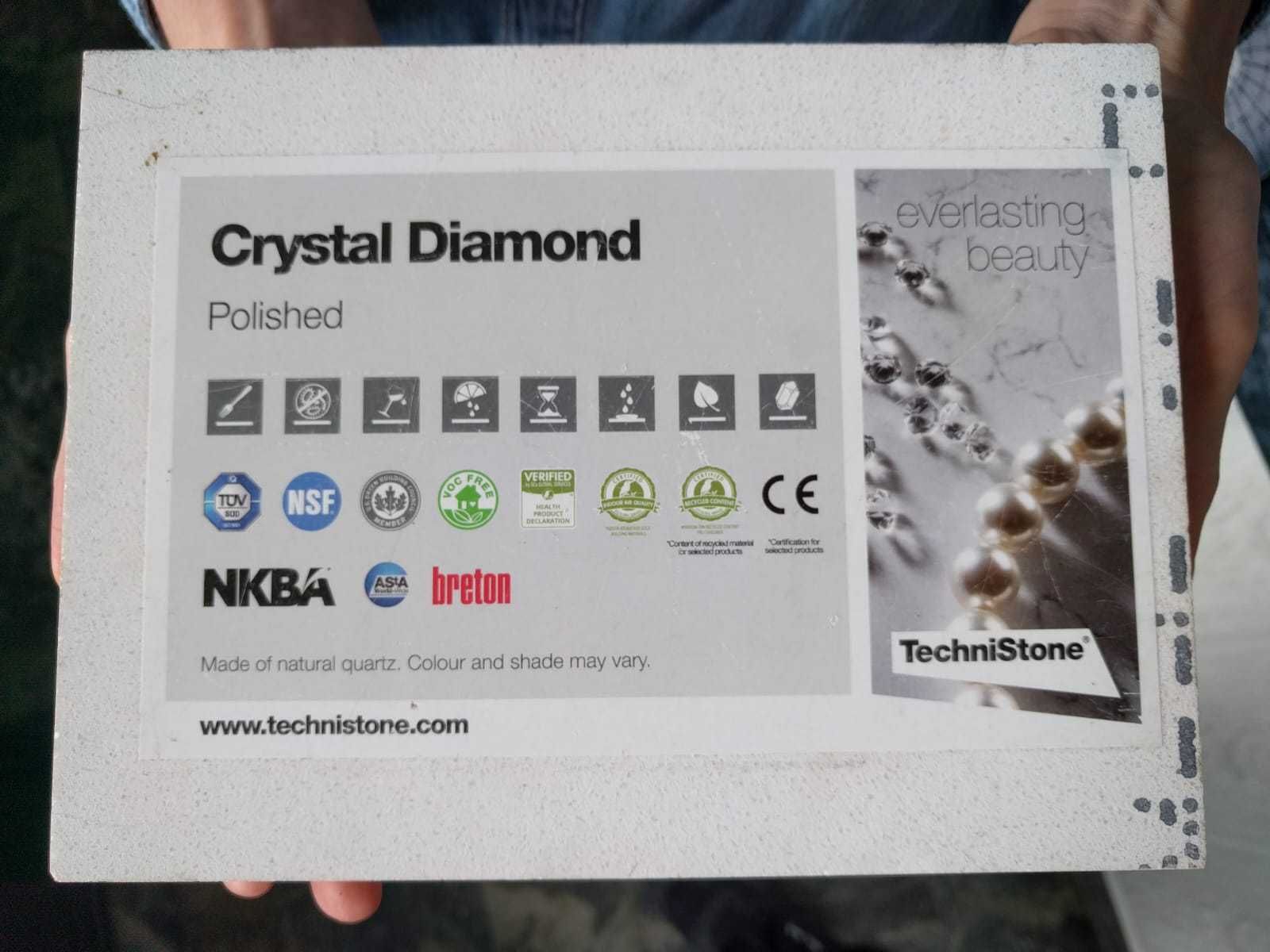 Kawałek blatu technistone crystal diamond 50x43
