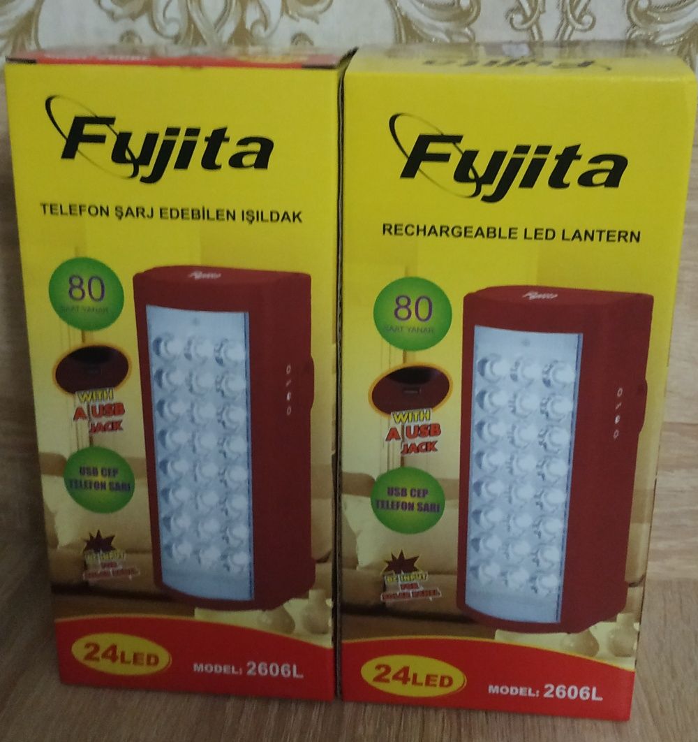 Аккумуляторный фонарь Fujita DL-2606 24 LED с павербанком  30000 mAh