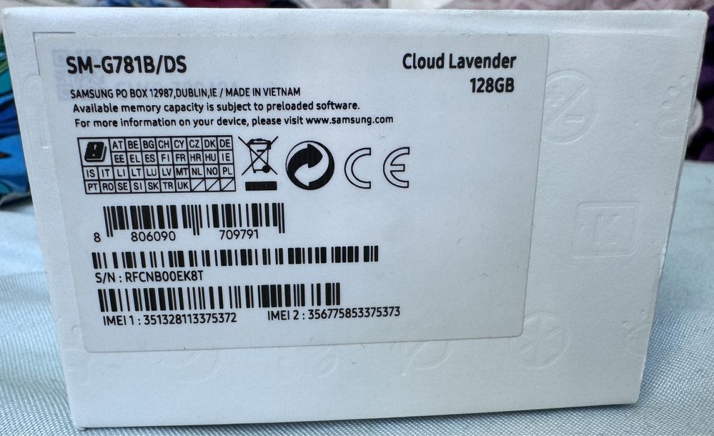 Samsung Galaxy S20FE 5G 128GB lawendowy. Stan bdb, etui, pudełko