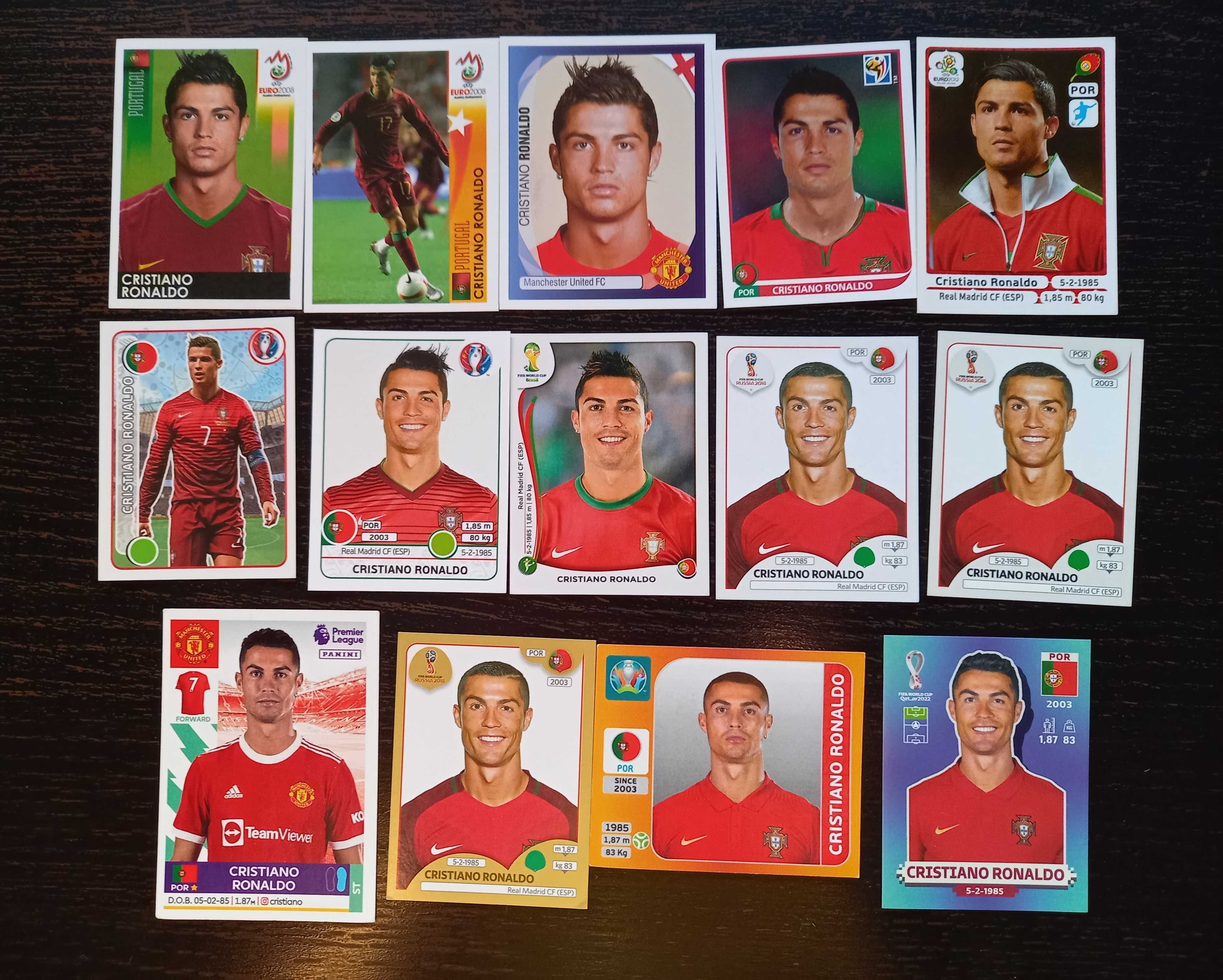 Cromos futebol de Cristiano Ronaldo da Panini