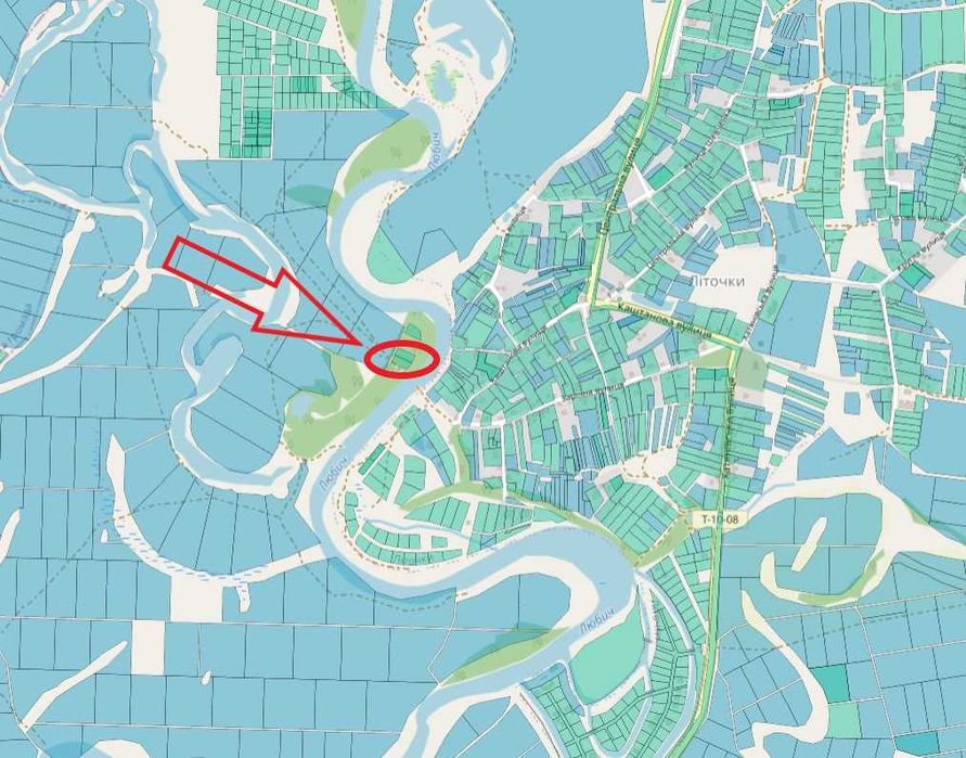 Продам земельну ділянку 24 сотки, перша лінія від р. Любич, с. Літочки