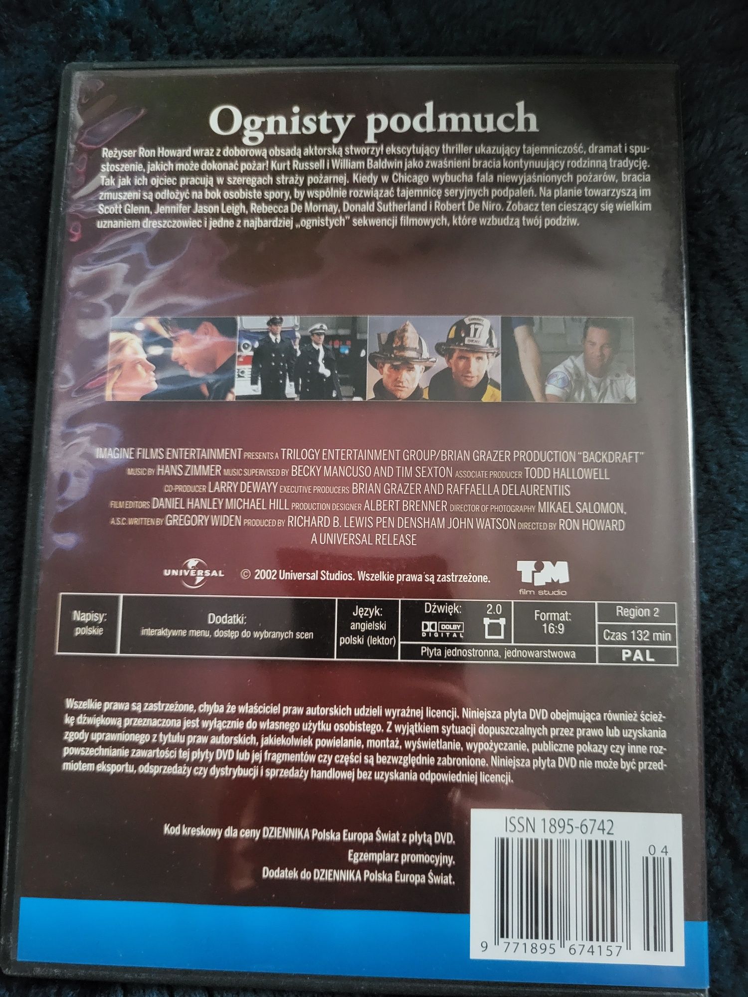 Film na Dvd sensacja Ognisty podmuch , wyst R. De Niro I K. Russell