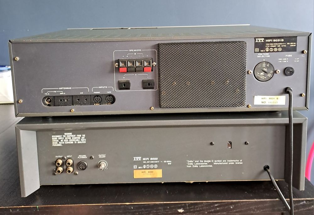 Wzmacniacz ITT HiFi8031B, amplituner, deck HiFi8020