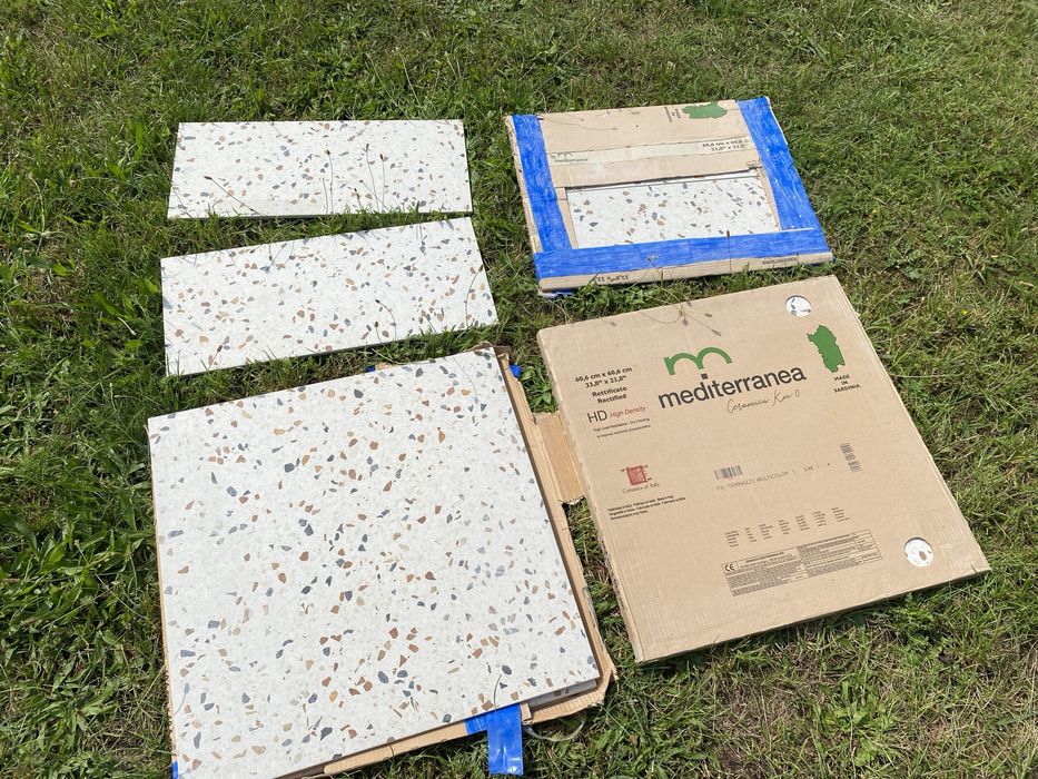Plytki Meditterana Terrazo Multikolor 60x60 7 szt 2,5 m2 + kawalki gra