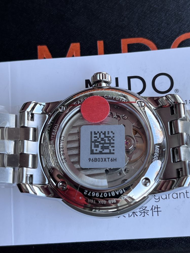 Швейцарские механические часы Mido Baroncelli 38mm (Diamond markers)