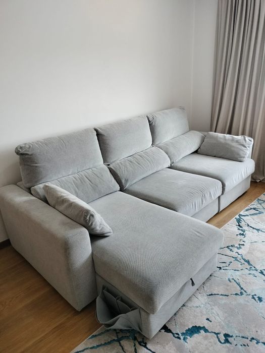 Sofá Chaise Cizento