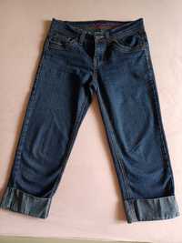 Spodnie jeans 3/4 rybaczki r.36