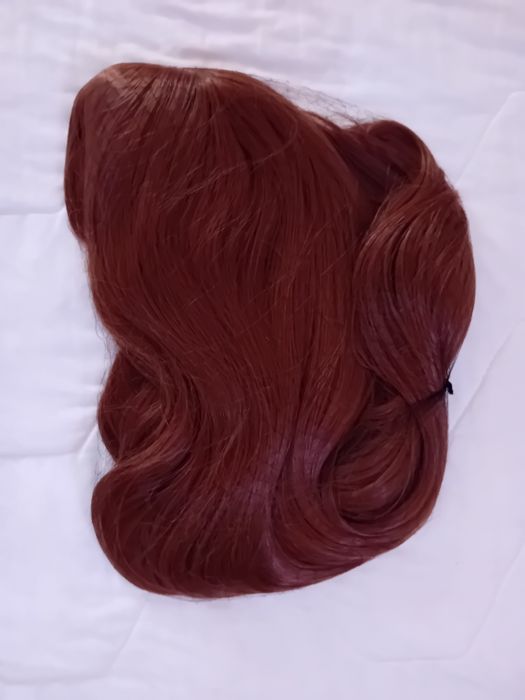 Peruca ruiva cabelo sintético