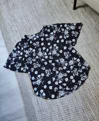 Bluzka damska czarna we wzory kwiatowe rozmiar L 40