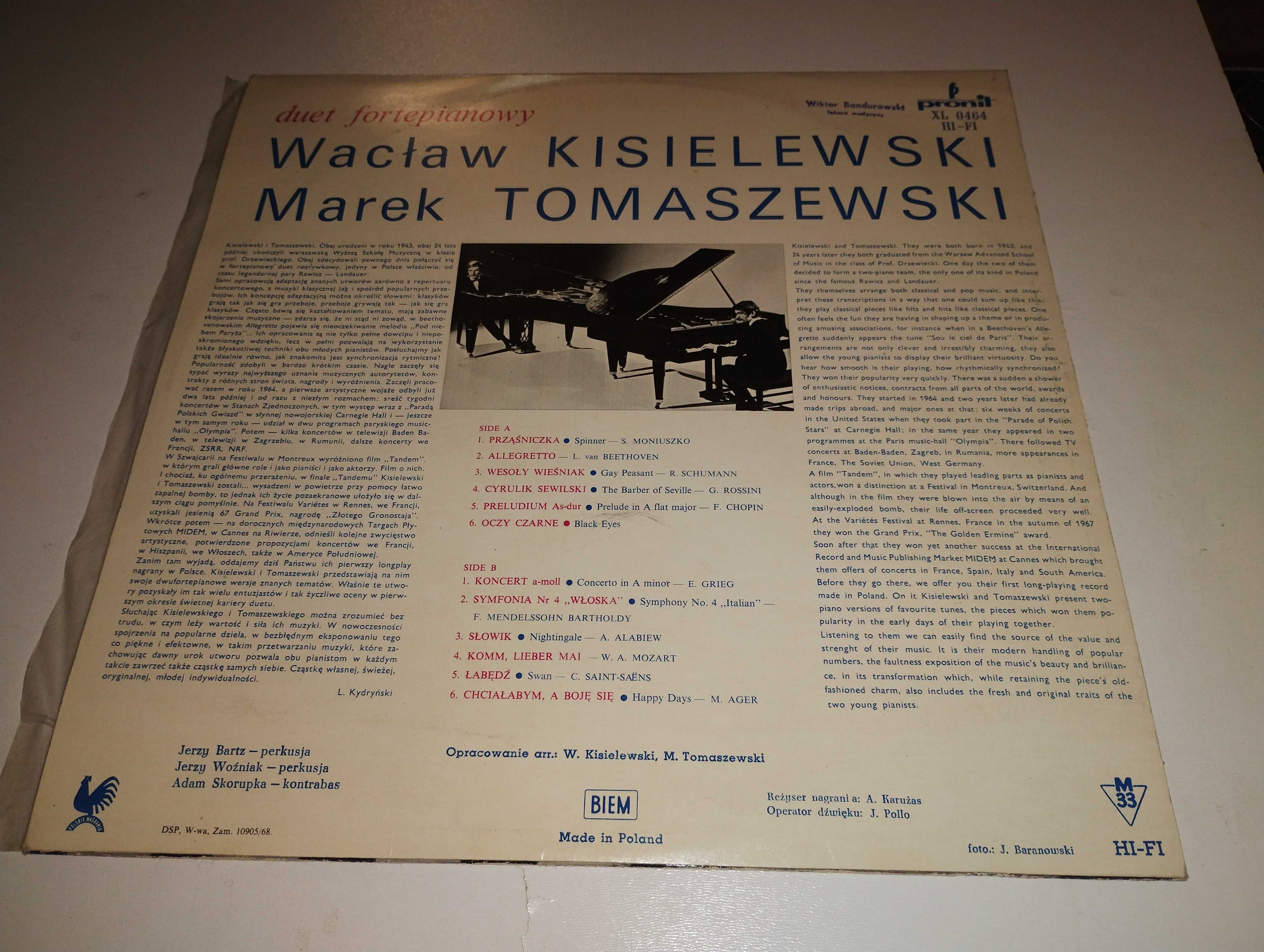 Kisielewski , tomaszewski play favourite melodies LP