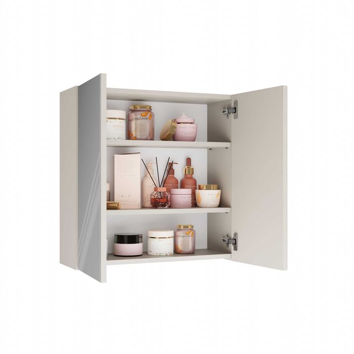 Szafka Łazienkowa Wisząca Z Lustrem Nad Umywalkę POLA 2DL KASZMIR