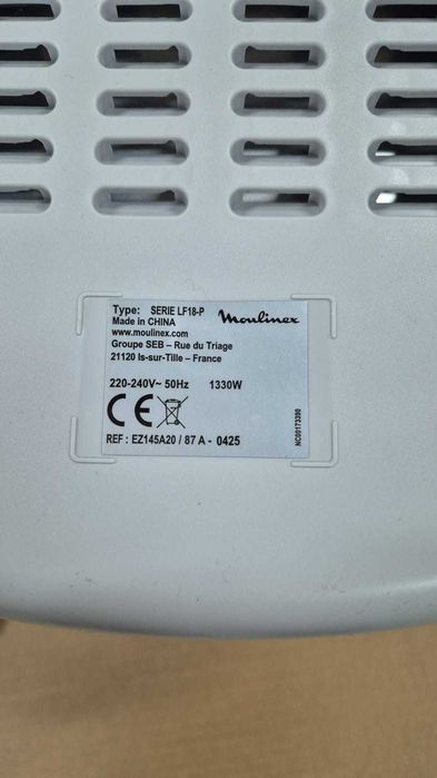 Frytkownica beztłuszczowa Moulinex EZ145A20 1330W OPIS